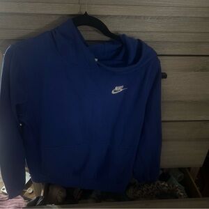 Nike Women's Cowl Neck Blue Sweater size xl YOUTH/fits line women small